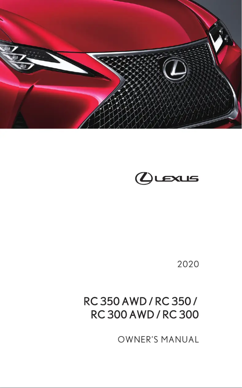 Imagen de la primera página del manual del dispositivo RC 350 AWD (2020)