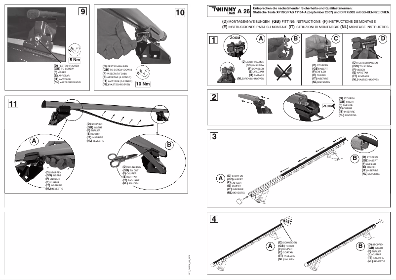 Page 1 de la notice Manuel utilisateur Twinny Load A 26