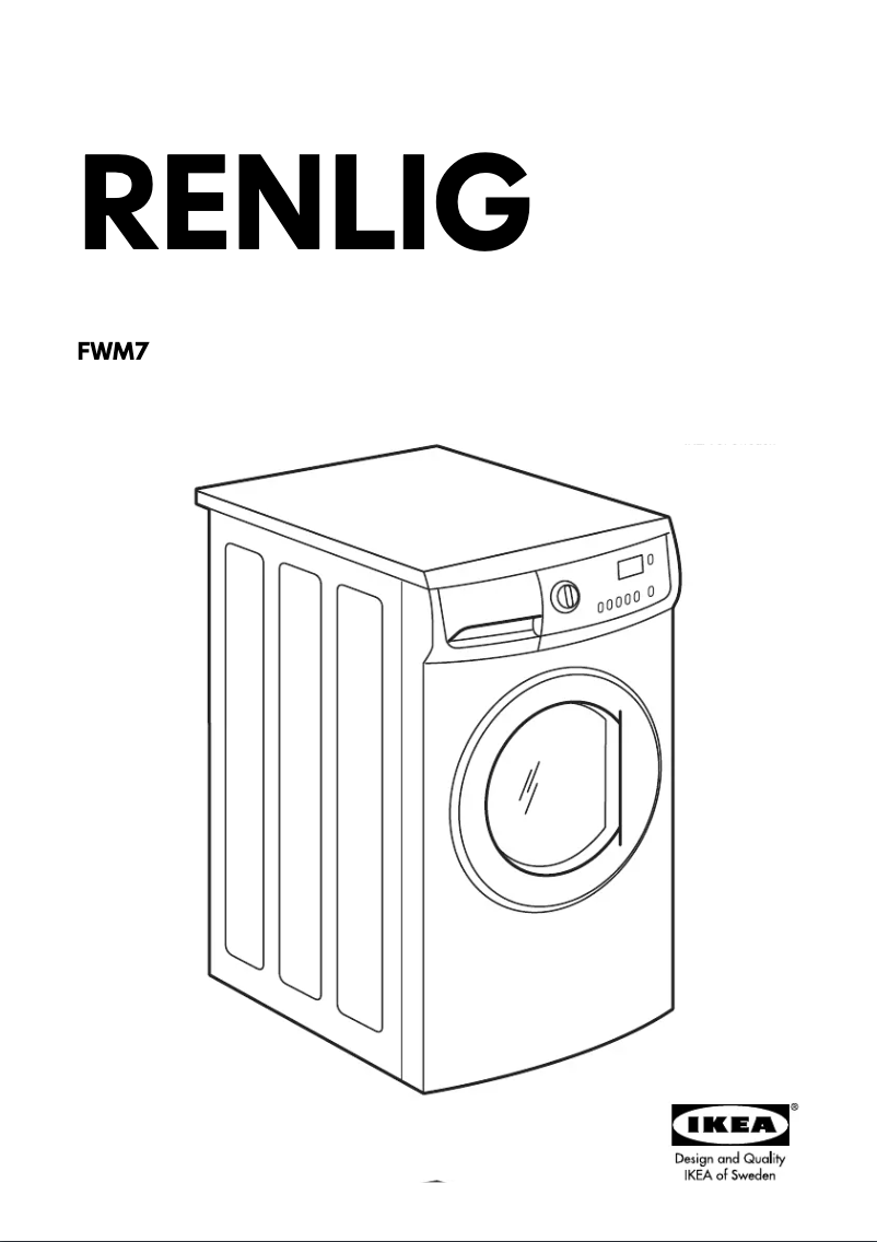 Page 1 de la notice Manuel utilisateur Ikea RENLIG FWM7