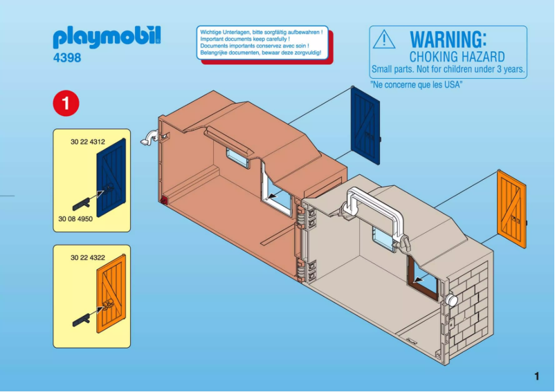 Page n°1 - Manuel utilisateur Playmobil My Take Along Western City 4398