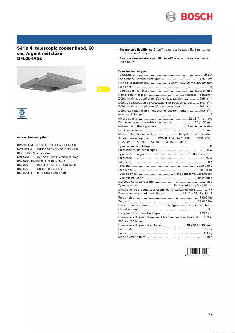 Imagen de la primera página del manual del dispositivo DFL064A52