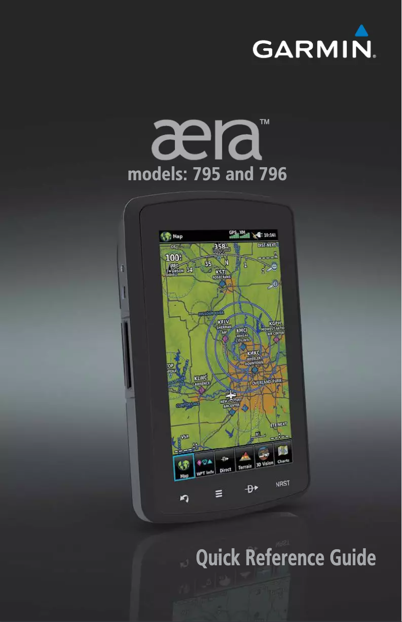 Page n°1 - Manuel utilisateur Garmin Aera 796