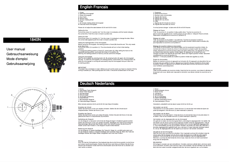 Page n°1 - Manuel utilisateur Davis 1840N