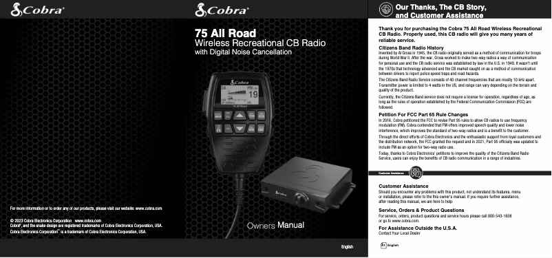 Imagen de la primera página del manual del dispositivo 75 All Road