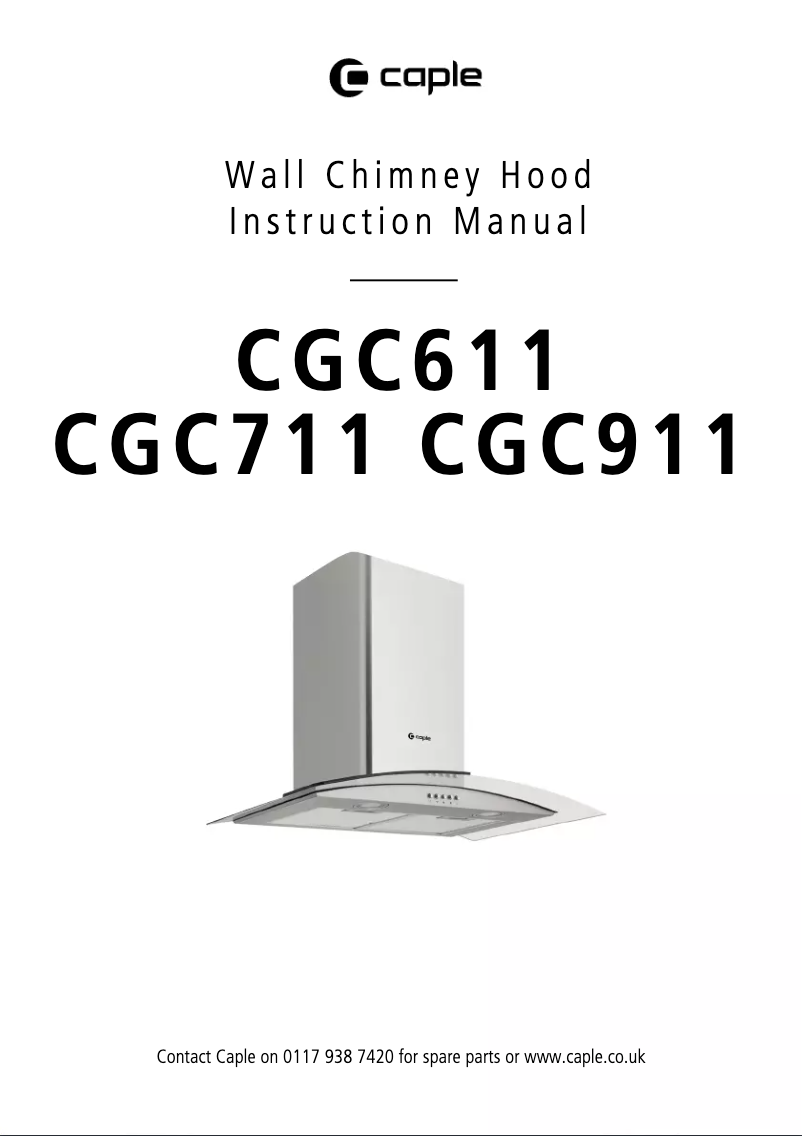 Page n°1 - Manuel utilisateur Caple CGC911BK