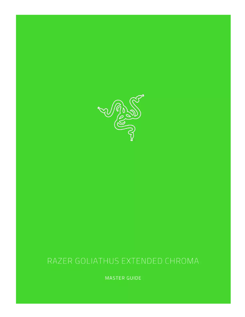 Página 1 del manual Manual de usuario Razer Goliathus Extended Chroma