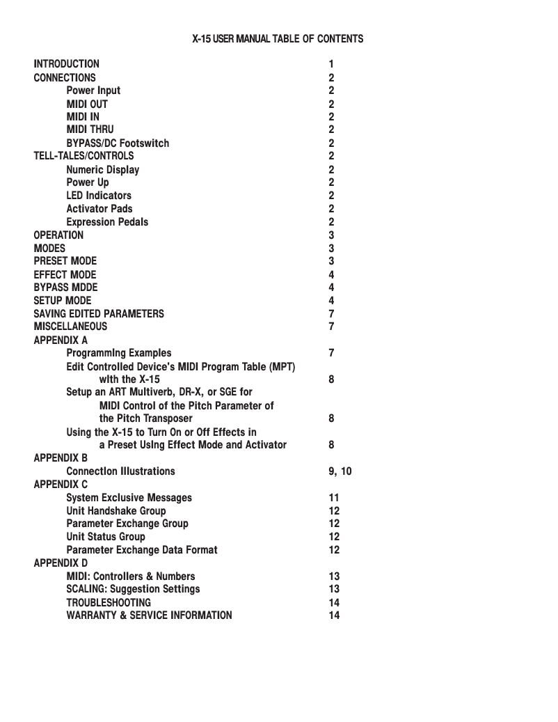 Image de la première page du manuel de l'appareil X-15