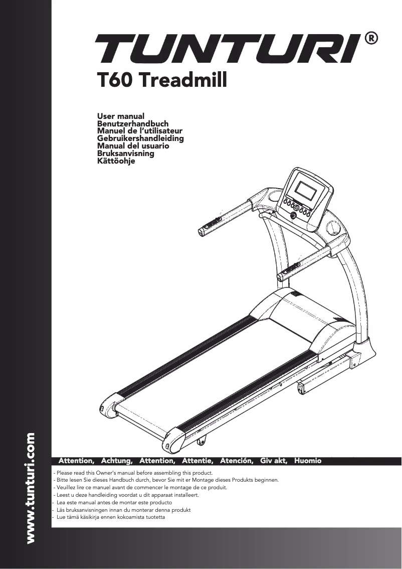 Page n°1 - Manuel utilisateur Tunturi Performance T60