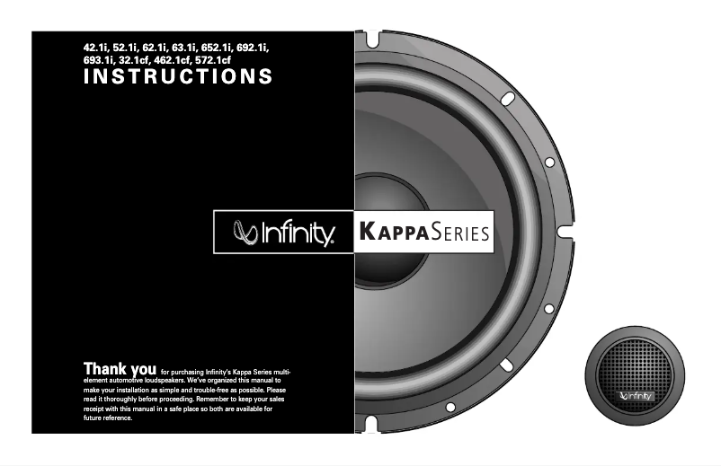 Page 1 of the manual User Manual Infinity Kappa 572.1CF