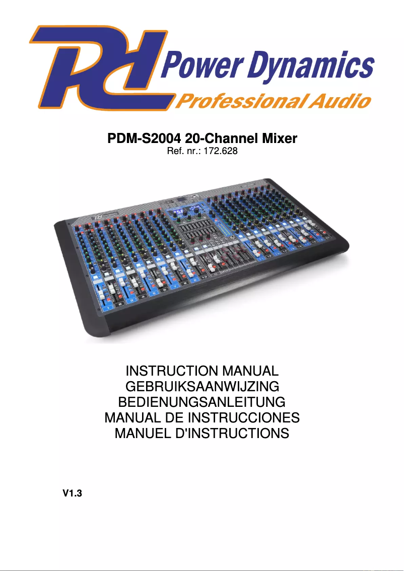 Page 1 de la notice Manuel utilisateur Power Dynamics PDM-S2004