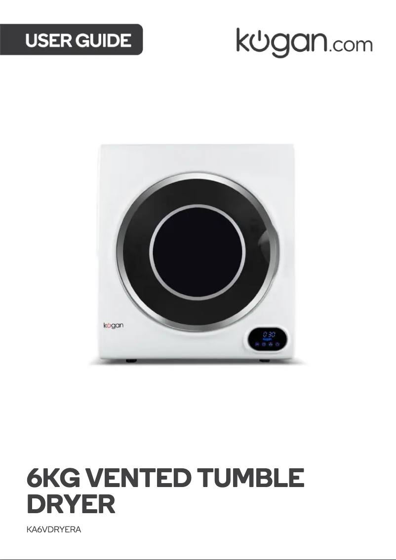 Image de la première page du manuel de l'appareil KA6VDRYERA