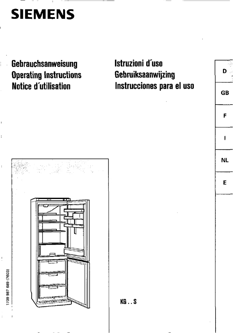Page 1 de la notice Manuel utilisateur Siemens KG43S20