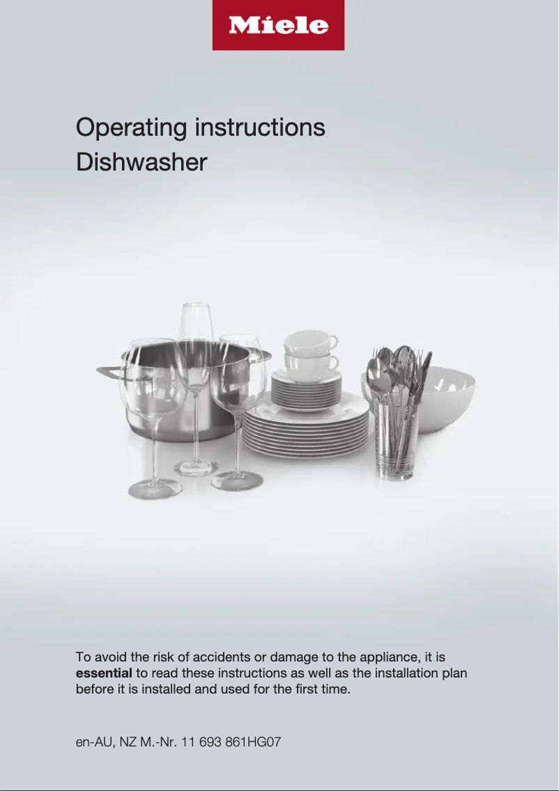 Page n°1 - Manuel utilisateur Miele G 5053 SCVi Active