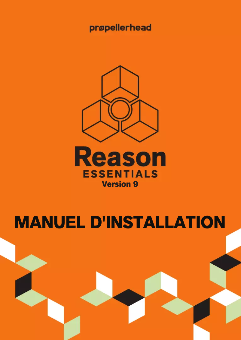 Page n°1 - Guide d'installation Propellerhead Reason Essentials 9.5