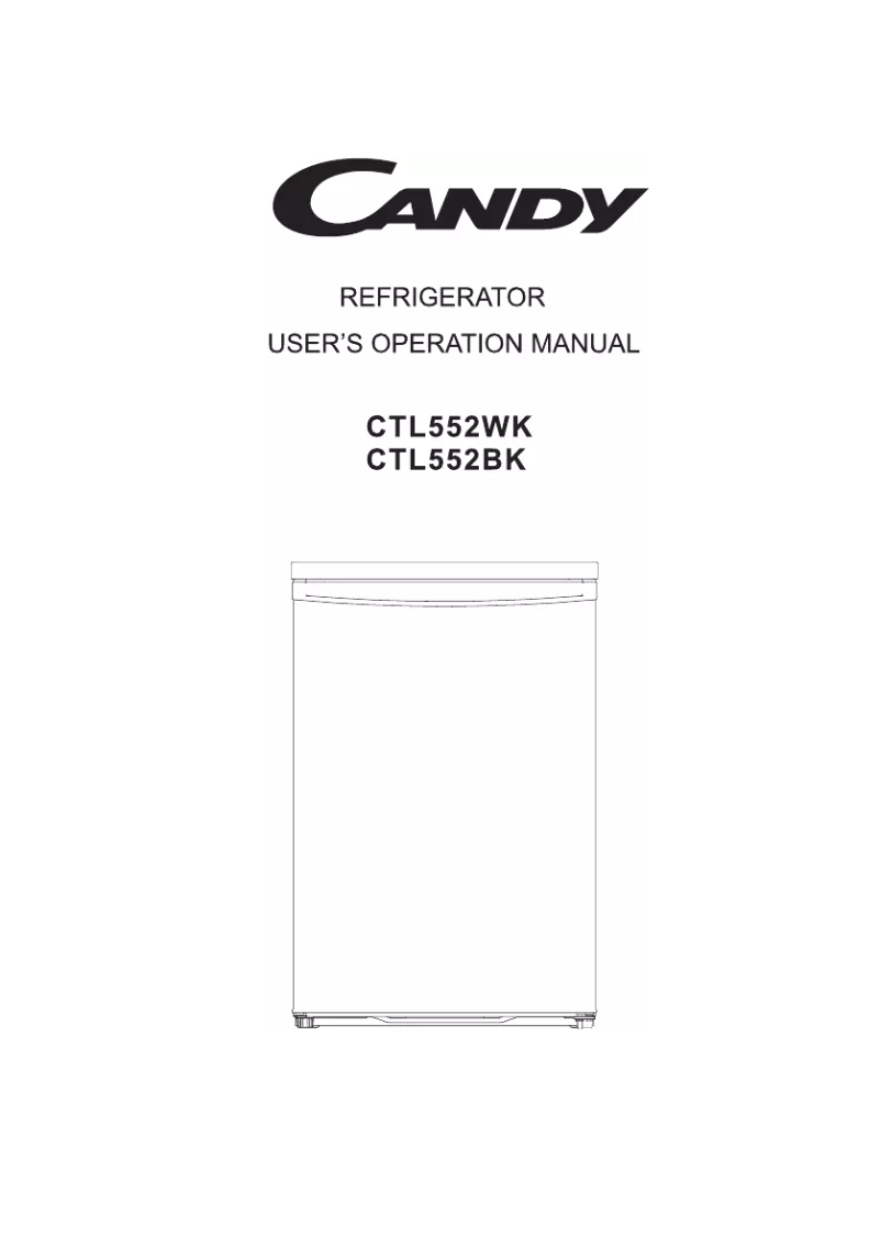 Page n°1 - Manuel utilisateur Candy CTL552BK
