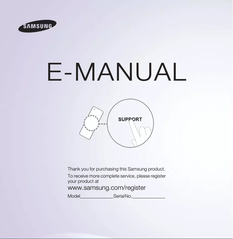 Page 1 de la notice Manuel utilisateur Samsung UE55ES6900Q