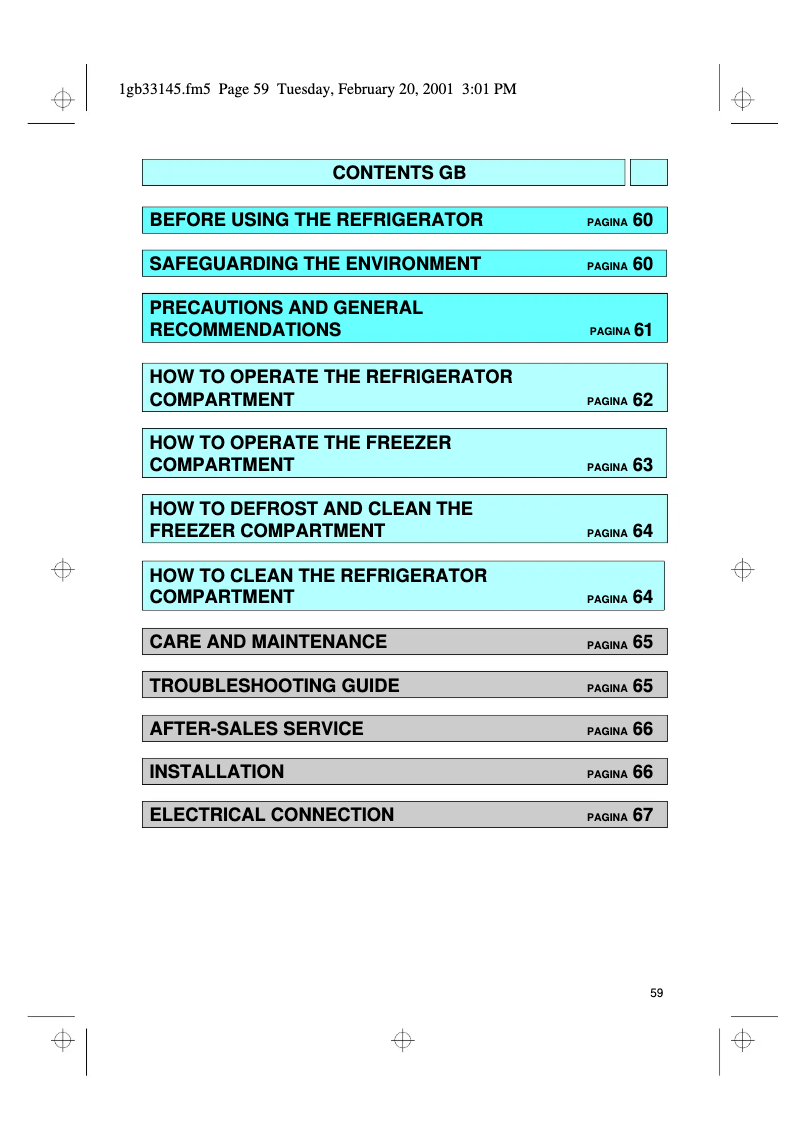Page 1 de la notice Manuel utilisateur Whirlpool ARZ 9370
