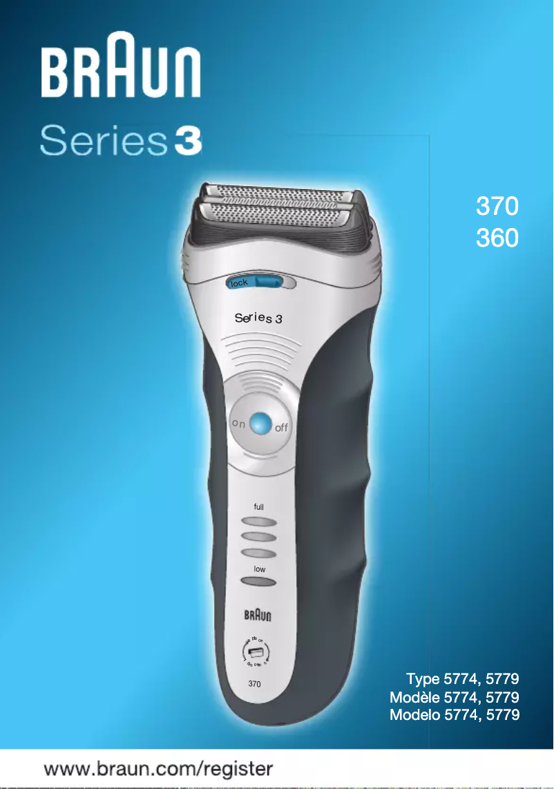 Page 1 de la notice Manuel utilisateur Braun 370