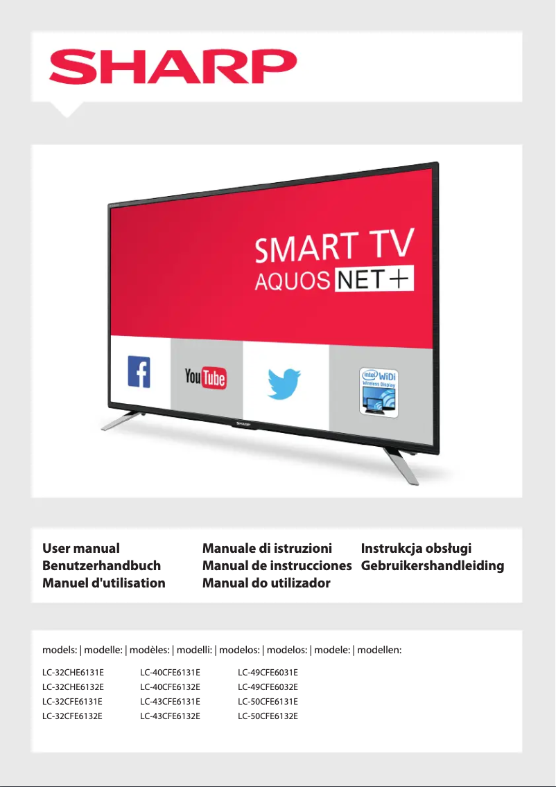 Page 1 de la notice Manuel utilisateur Sharp LC-43CFE6132E