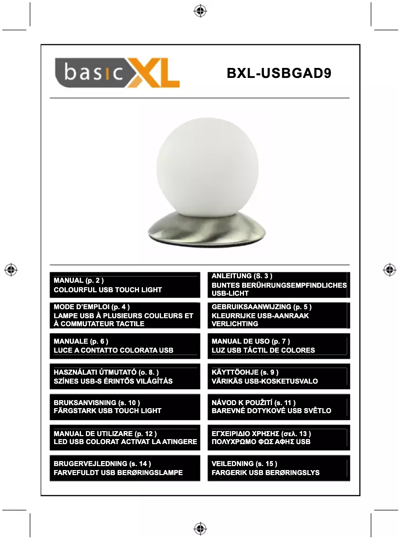 Page n°1 - Manuel utilisateur basicXL BXL-USBGAD9