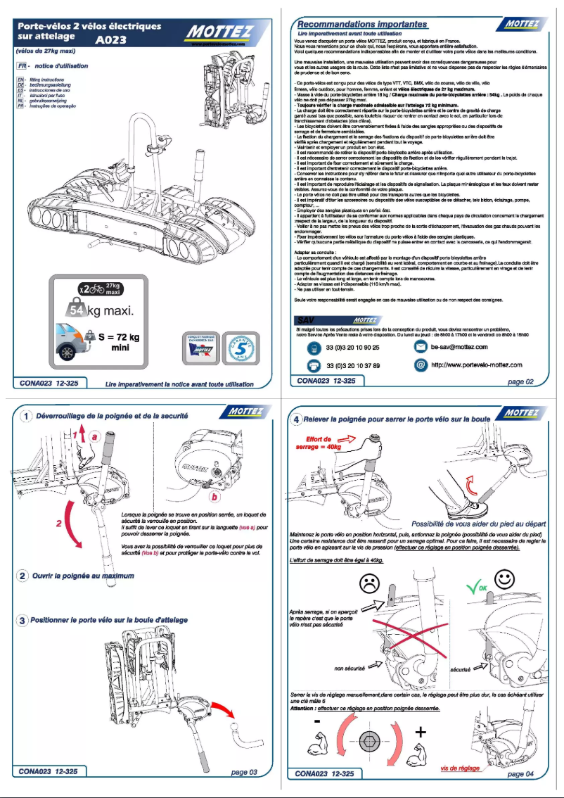 Image de la première page du manuel de l'appareil A023