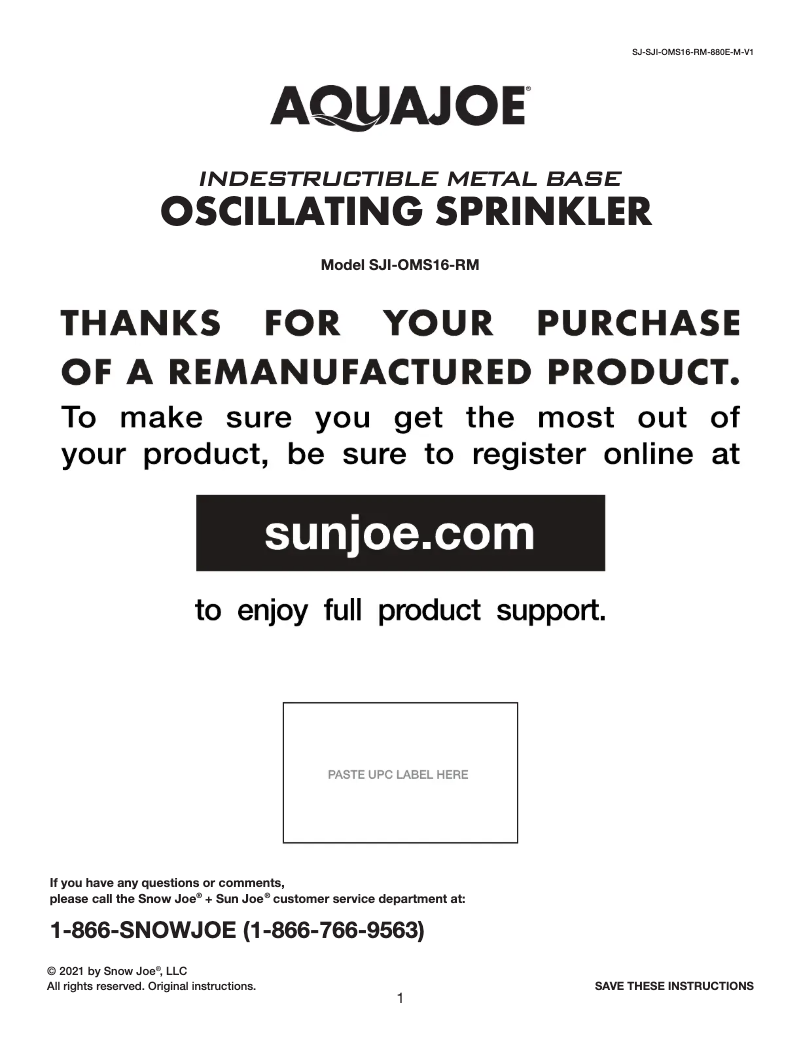 Image de la première page du manuel de l'appareil SJI-OMS16-RM