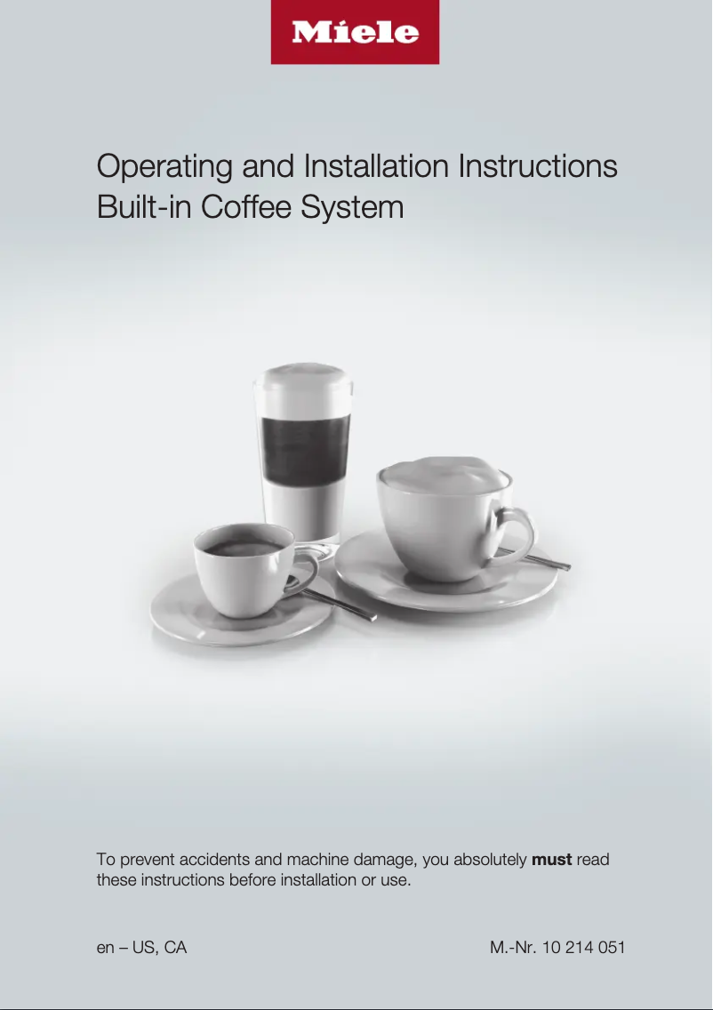 Page n°1 - Instructions / montage Miele CVA 6401