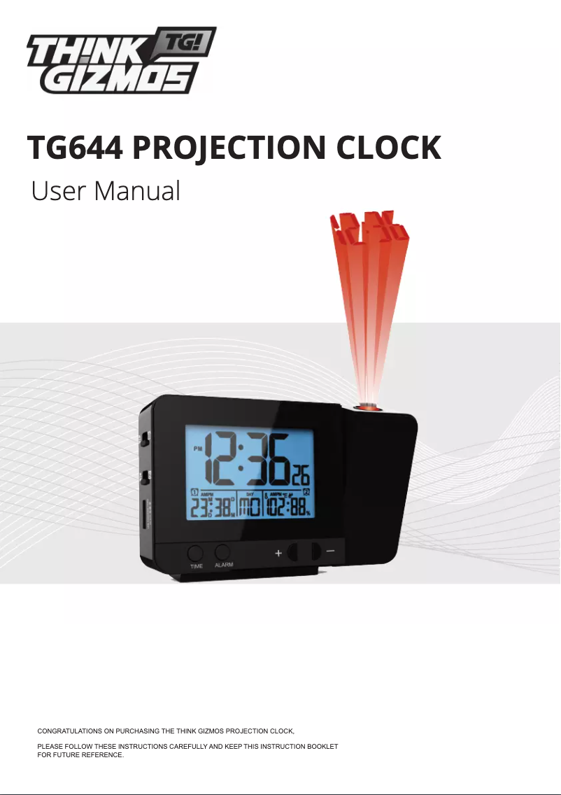 Page 1 de la notice Manuel utilisateur ThinkGizmos TG644