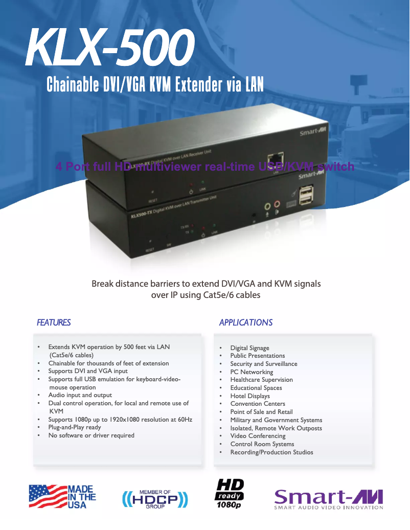 Image de la première page du manuel de l'appareil KLX-TX500