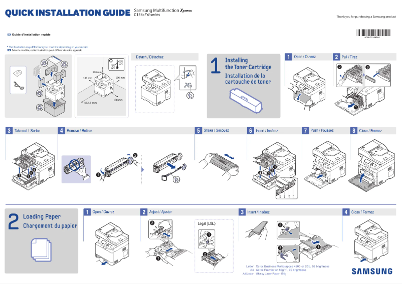 Page 1 de la notice Manuel utilisateur Samsung Xpress SL-C1860FW