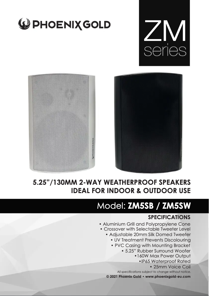 Page 1 of the manual User Manual Phoenix Gold ZM5SW