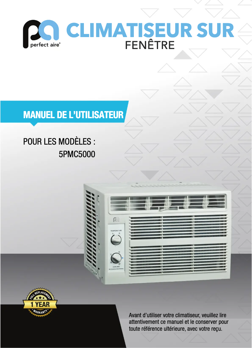 Page n°1 - Manuel utilisateur Perfect Aire 5PMC5000