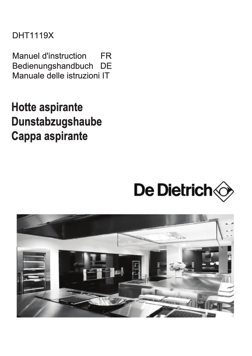 Página 1 del manual Manual de usuario De Dietrich DHT1119X