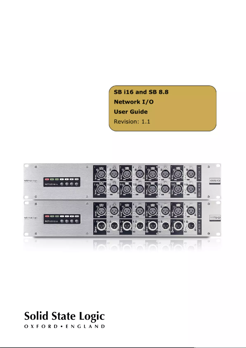 Page n°1 - Manuel utilisateur Solid State Logic SB i16