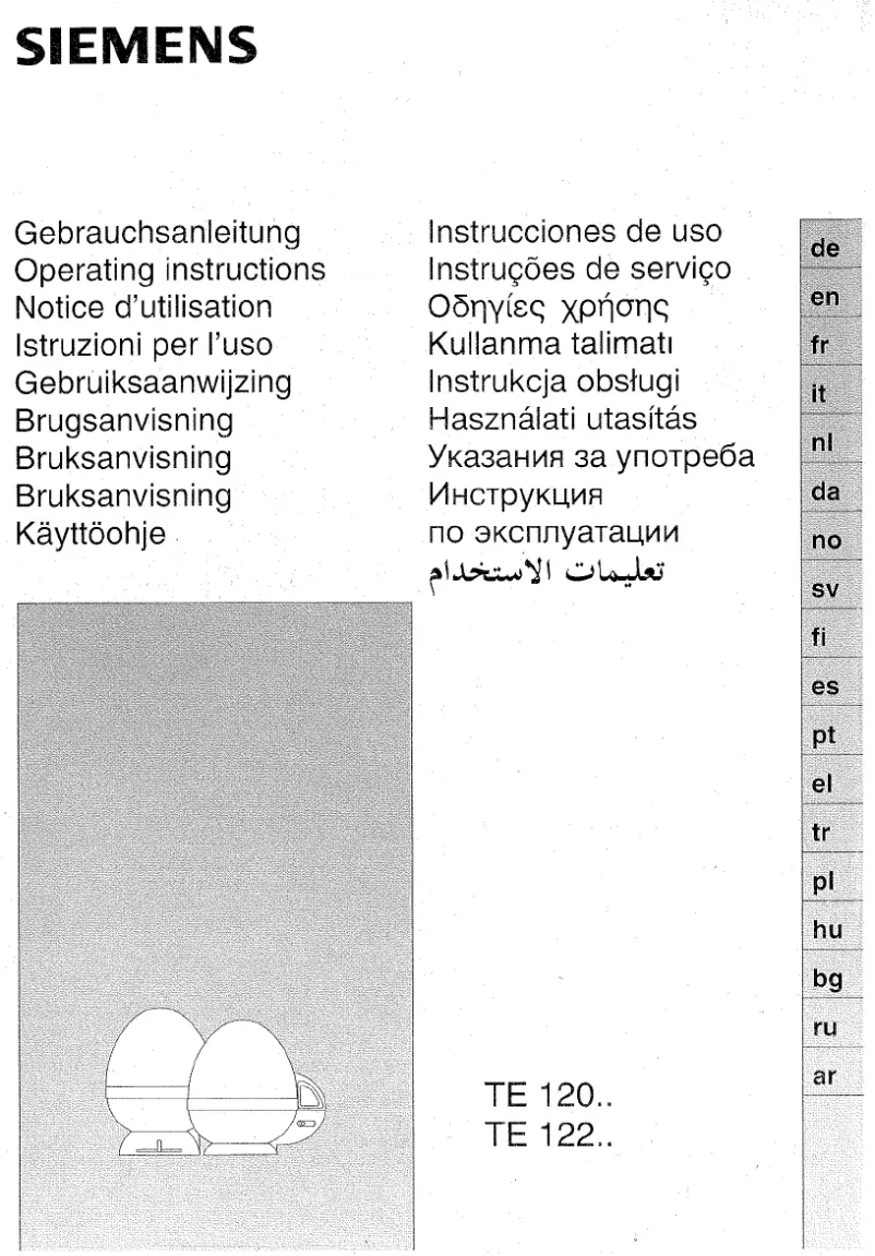 Image de la première page du manuel de l'appareil TE12009