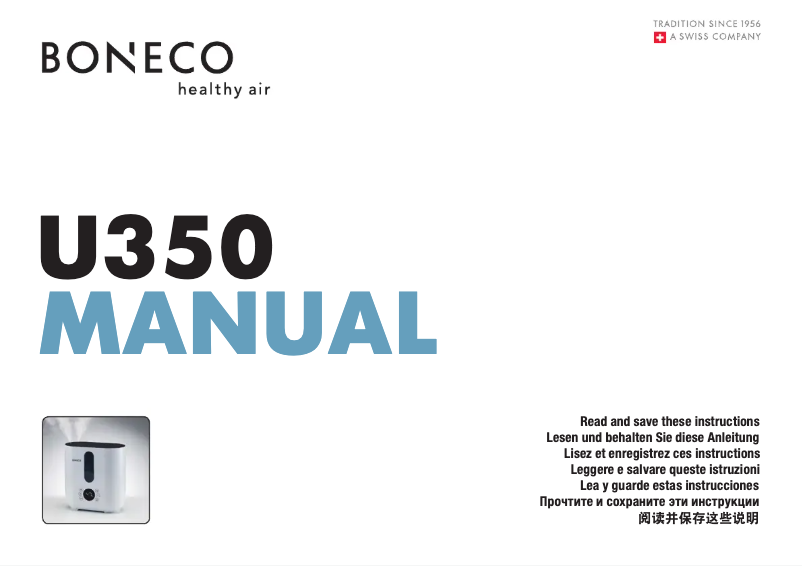 Page n°1 - Manuel utilisateur Boneco U350