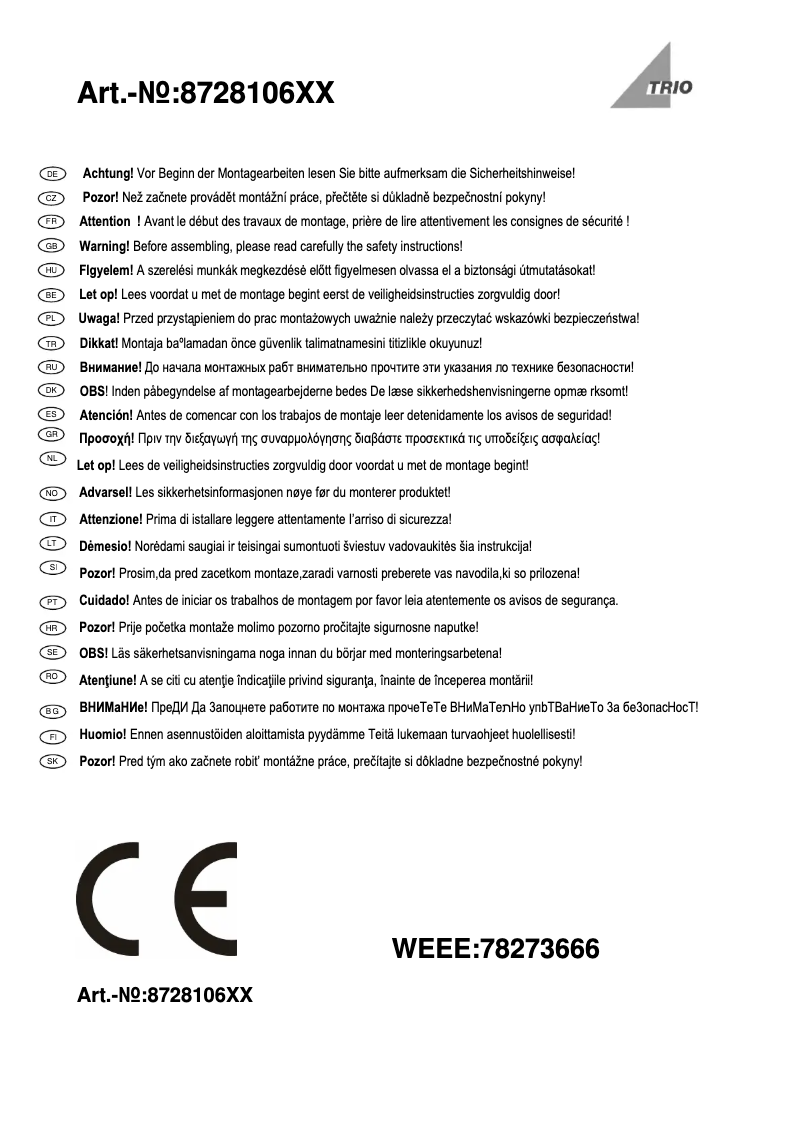 Image de la première page du manuel de l'appareil Bolou 872810601