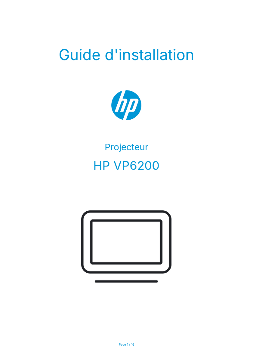 Image de la première page du manuel de l'appareil VP6200