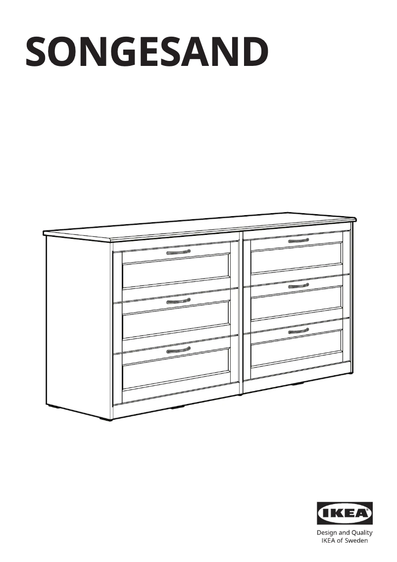 Page 1 de la notice Manuel utilisateur Ikea SONGESAND 703.667.98