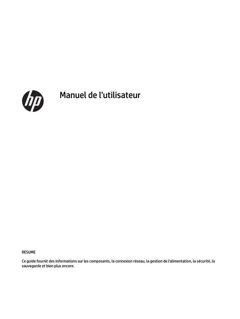 Page n°1 - Manuel utilisateur HP 11-be0000