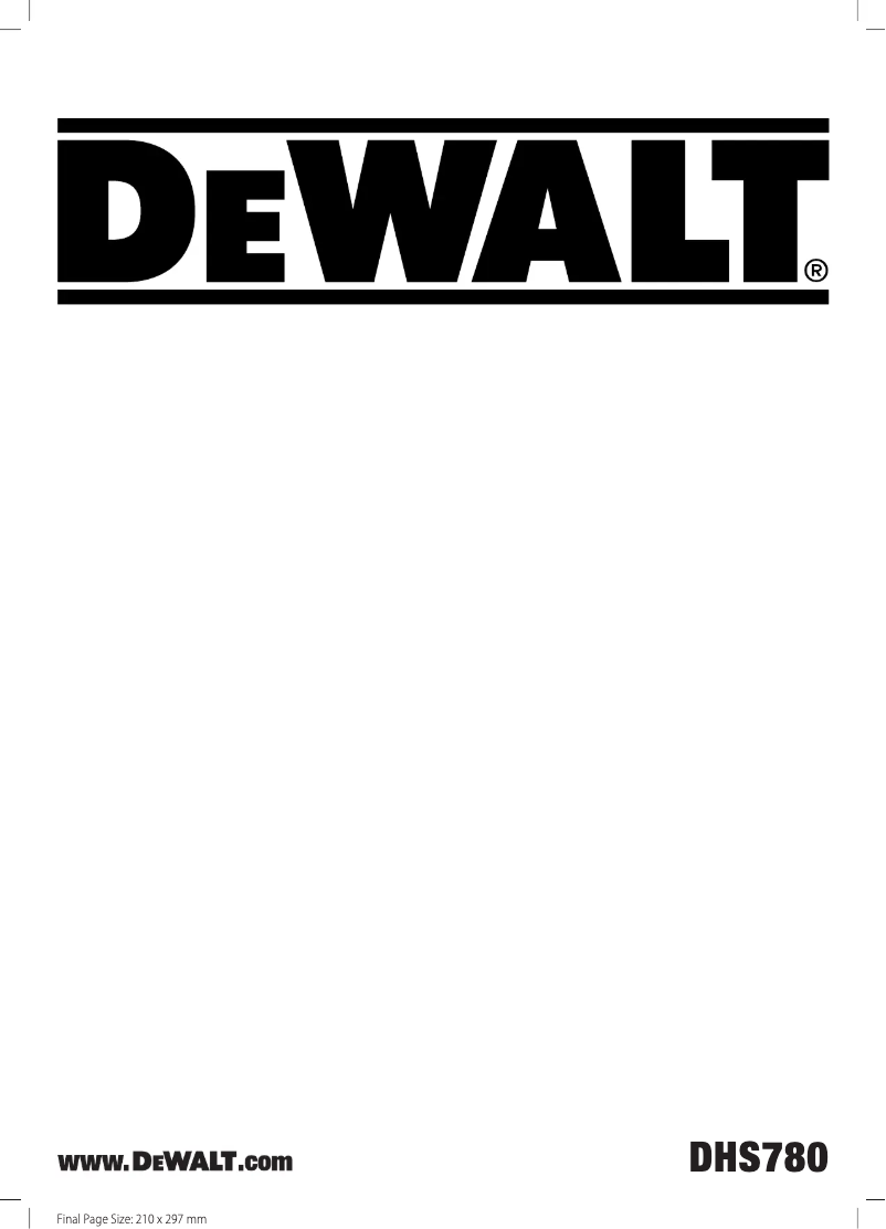 Page n°1 - Manuel utilisateur DeWalt DHS780
