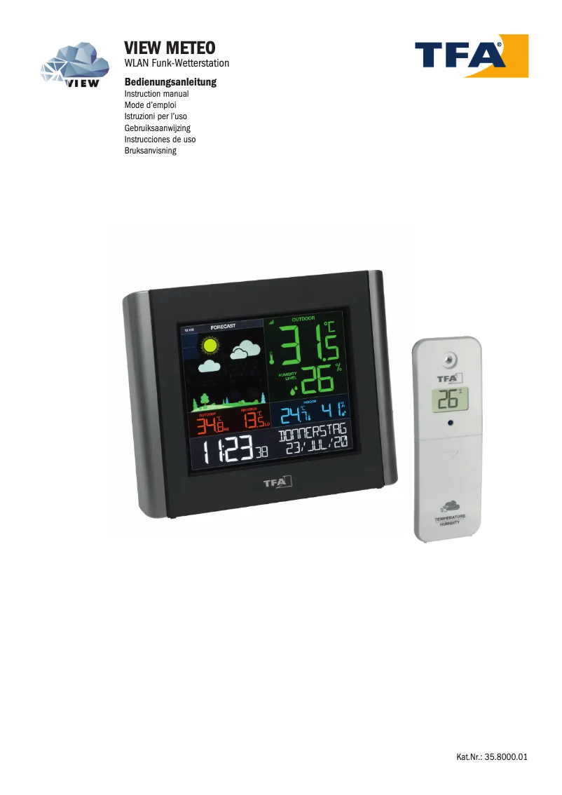Image de la première page du manuel de l'appareil View Meteo 35.8000.01