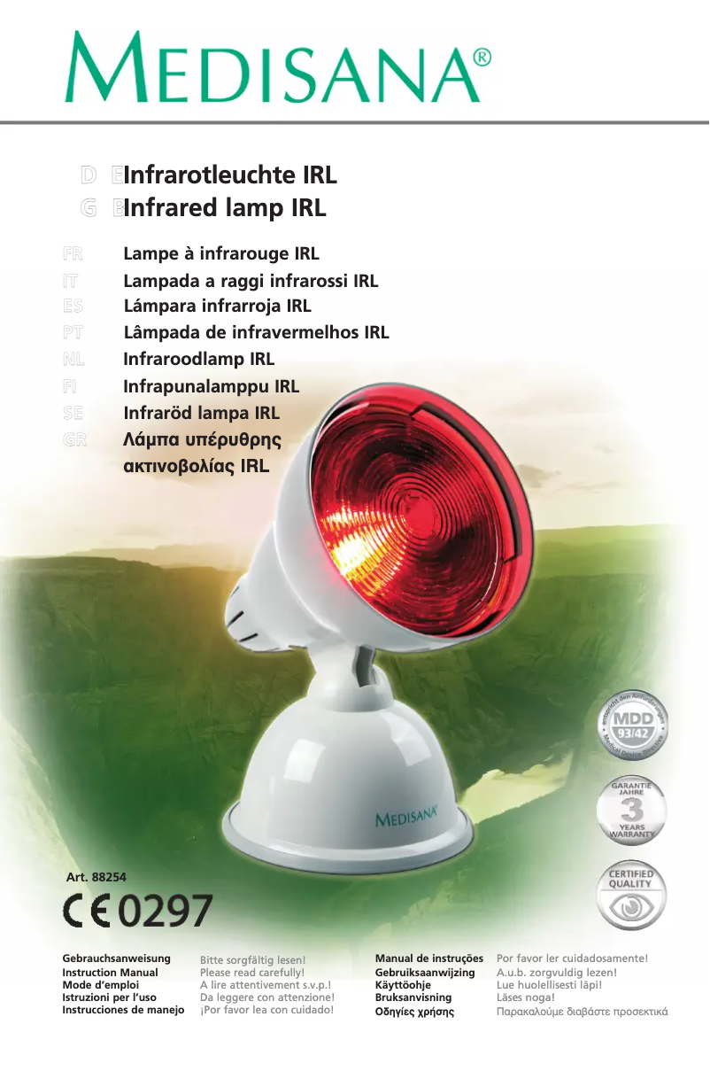Page n°1 - Manuel utilisateur Medisana 88254 IRL