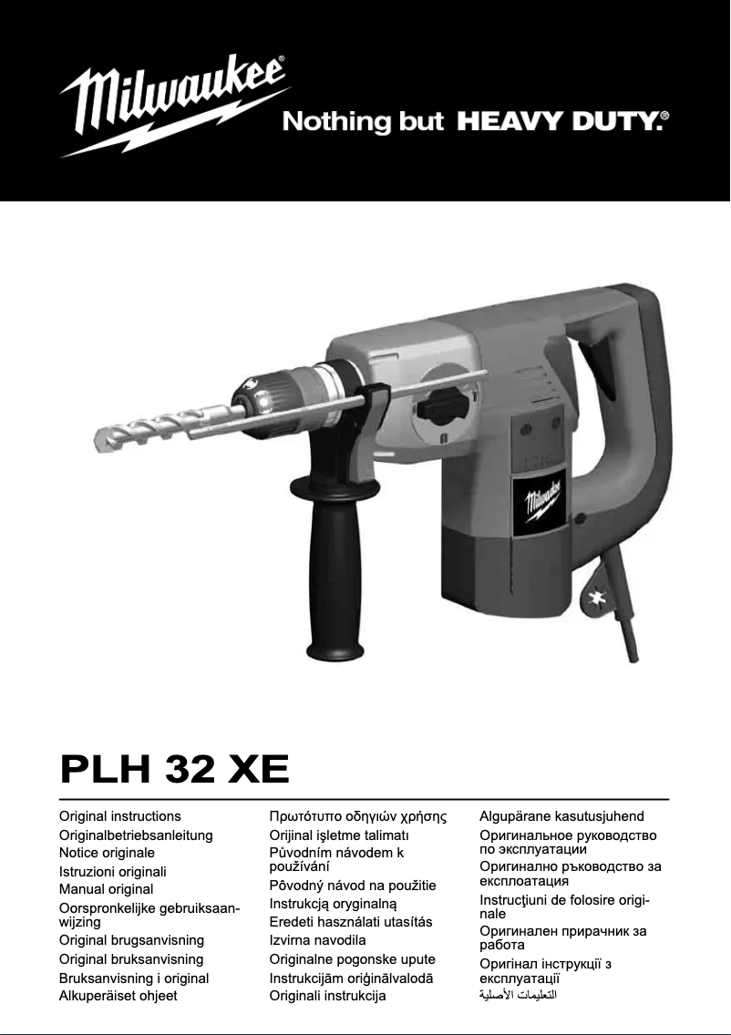 Page n°1 - Manuel utilisateur Milwaukee PLH 32 XE