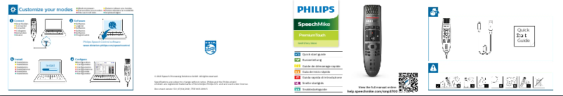 Page n°1 - Manuel utilisateur Philips SpeechMike SMP3700