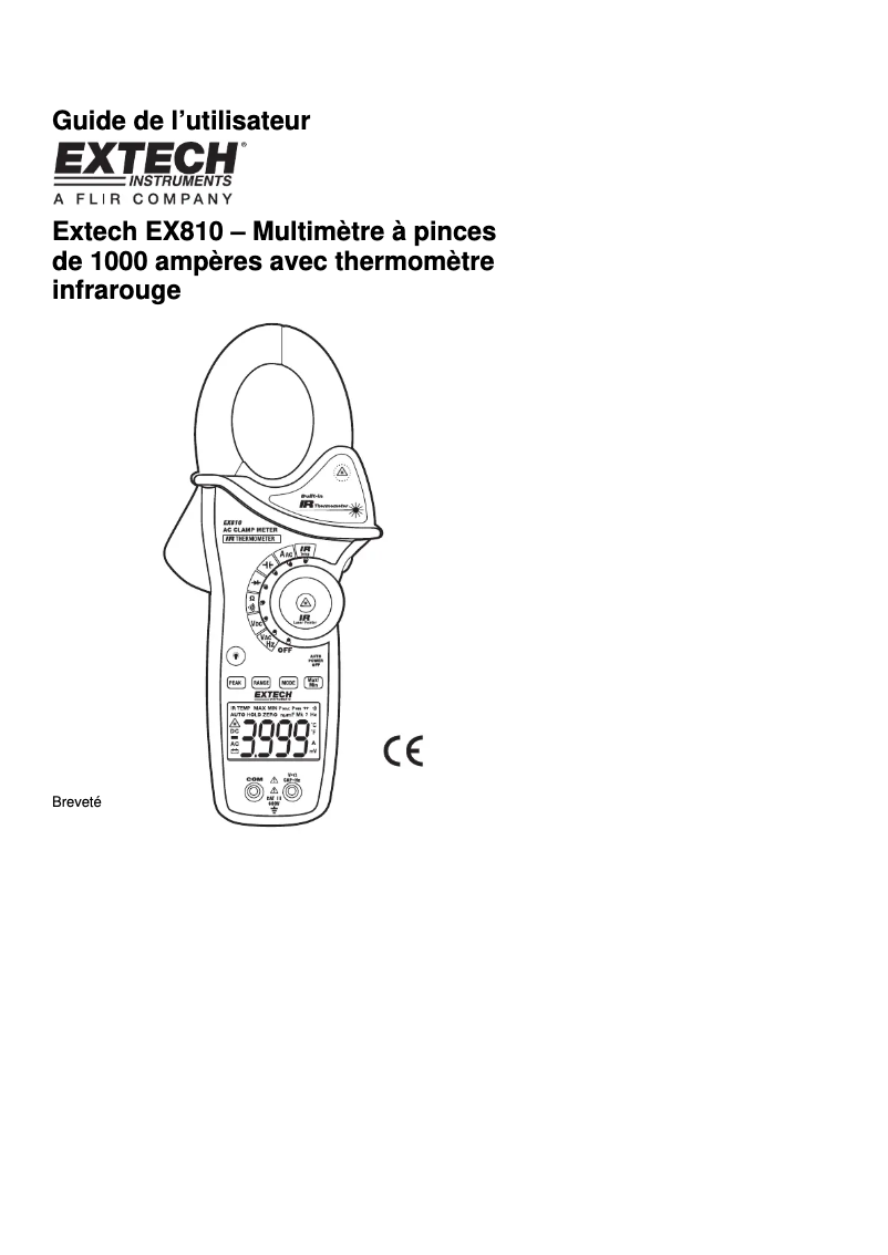 Page n°1 - Manuel utilisateur Extech EX810
