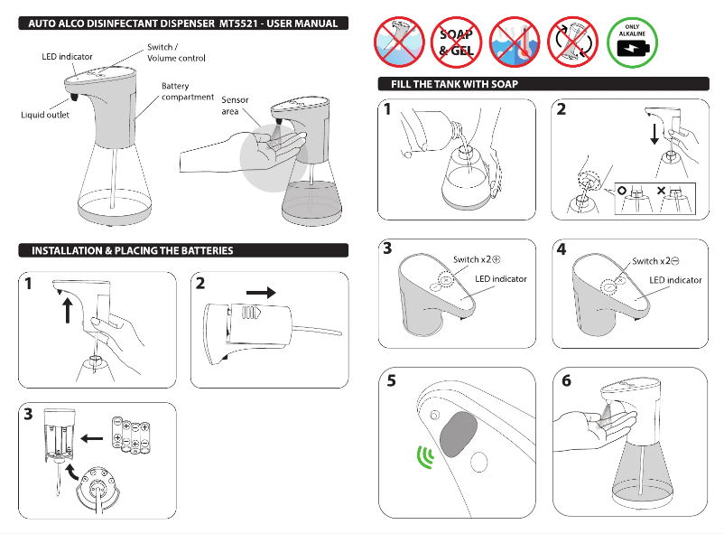 Image de la première page du manuel de l'appareil MT5521