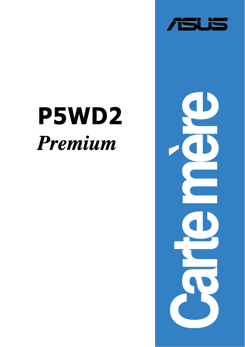 Image de la première page du manuel de l'appareil P5WD2 Premium