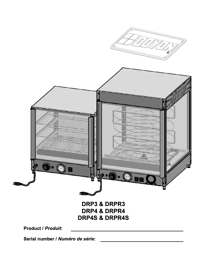 Page 1 of the manual User Manual Doyon DRPR4