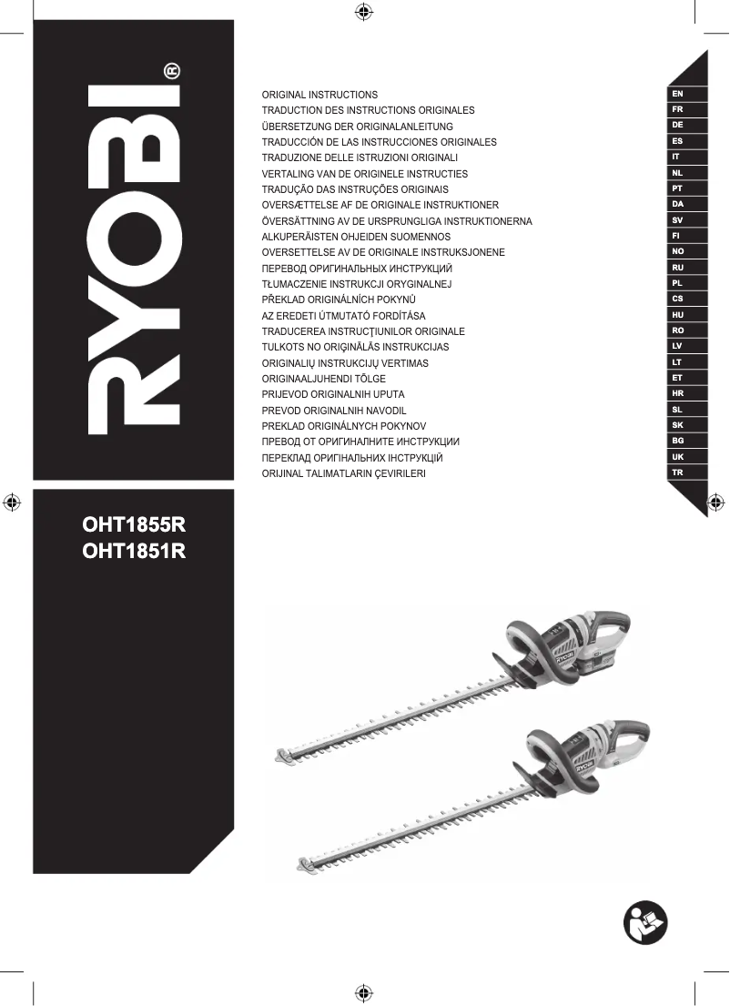 Page 1 de la notice Manuel utilisateur RYOBI One+ RHT1851R25F